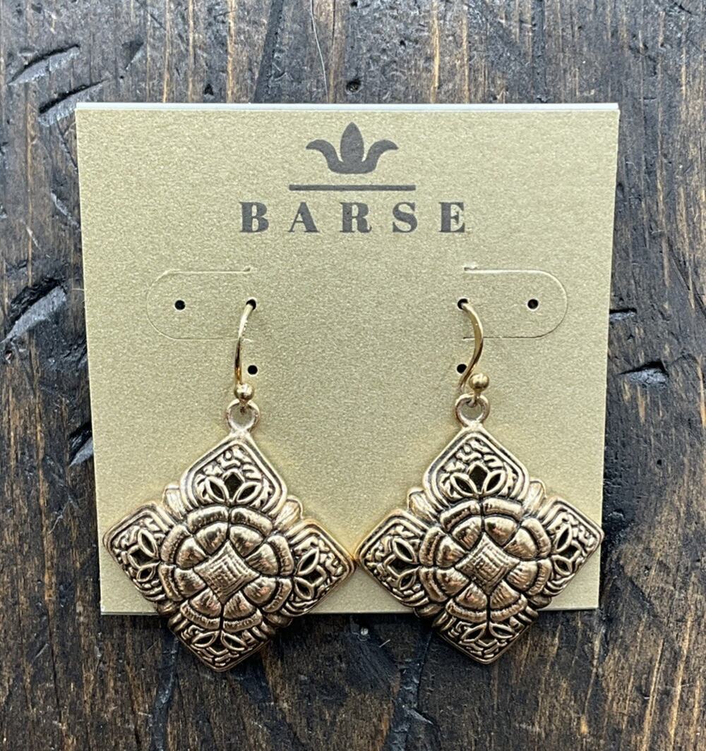 Barse Brocade Earrings- Bronze- NWT